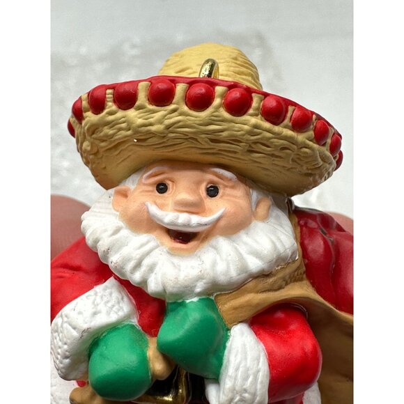 Hallmark 1999 Keepsake Ornament Feliz Navidad Santa Peppers Christmas QX6999 - Picture 2 of 10